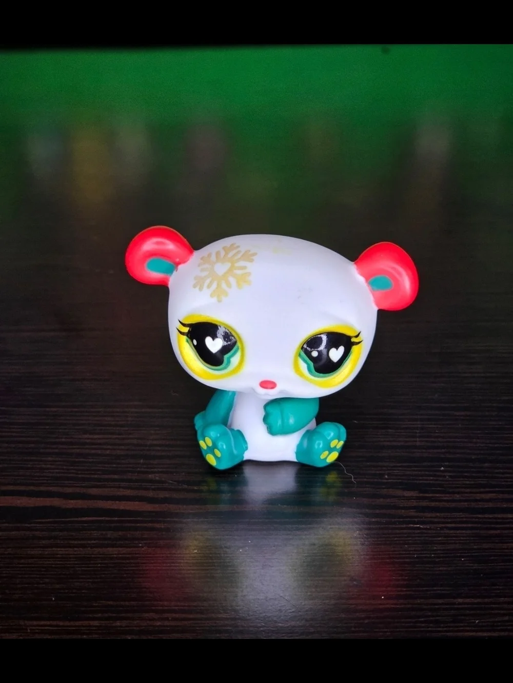 Littlest Pet Shop White, Teal & Pink Panda Figurine